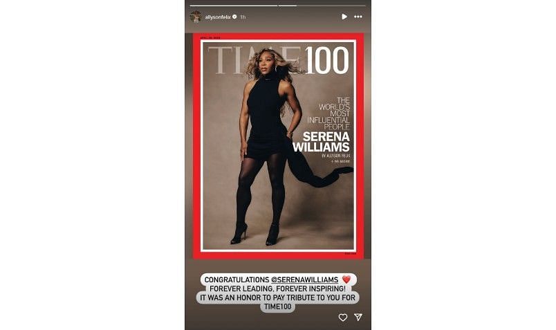 Screenshot of Allyson Felix's Instagram story | Credits: IG/allysonfelix